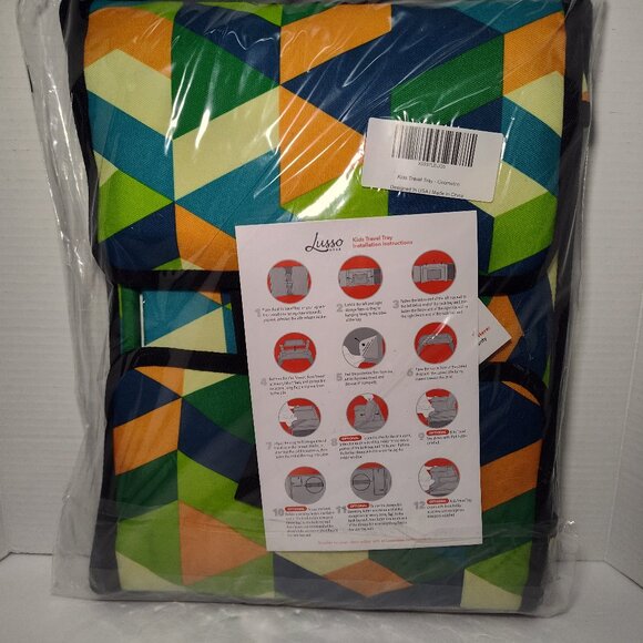 Lusso Gear Kids Car Seat Travel Tray Dry Erase Board Tablet Lap Desk Cup Holder - Picture 2 of 4